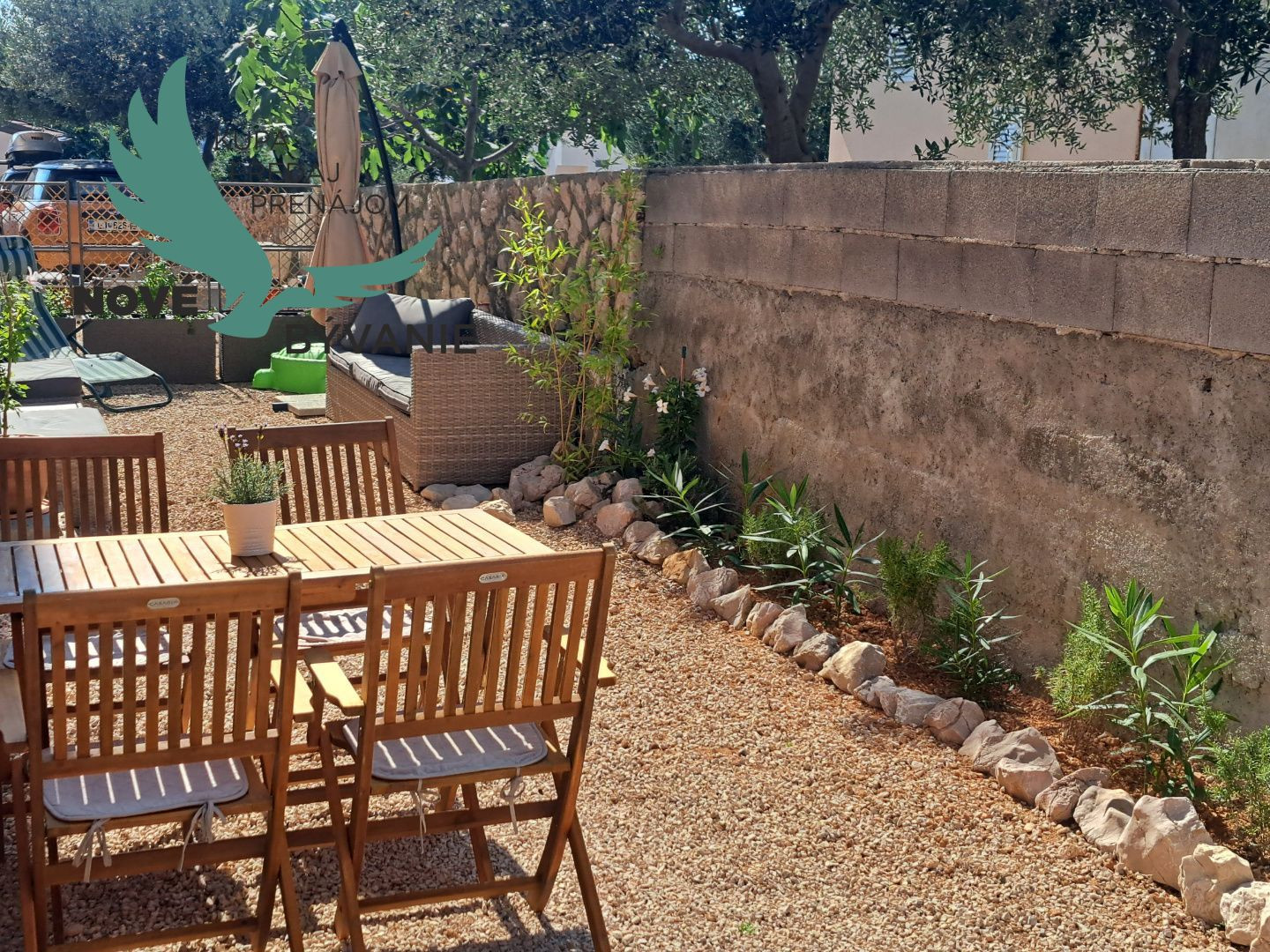 Predaj apartmán so záhradou, blízko pieskovej pláže, Chorvátsko - Pag