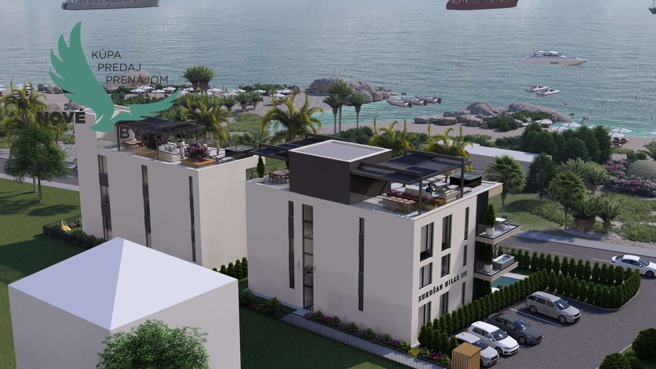 Chorvátsko- Exkluzívna novostavba len 50m od mora - Sukošan