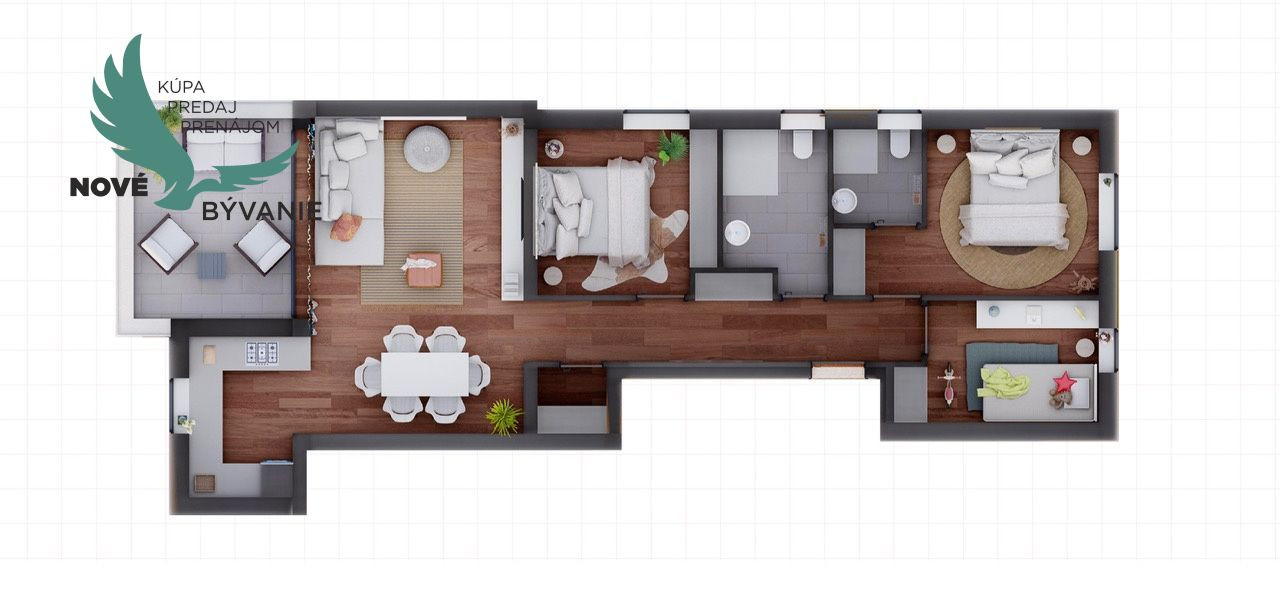 Novostavba strešného apartmánu vo výbornej lokalite 70 metrov od mora Sukošan-Chorvátsko