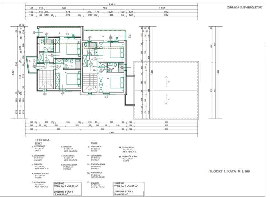 Chorvátsko - Novostavba domov len 100m od pláže Jadro