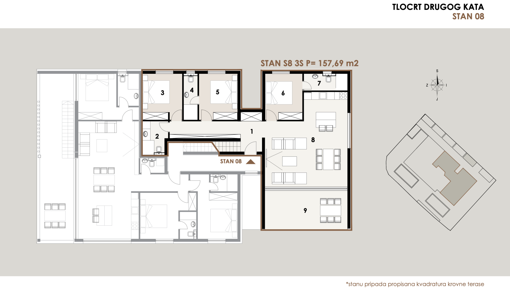 Chorvátsko-Apartmán s výhľadom na more, 50m od mora, 3x spálňa, Privlaka