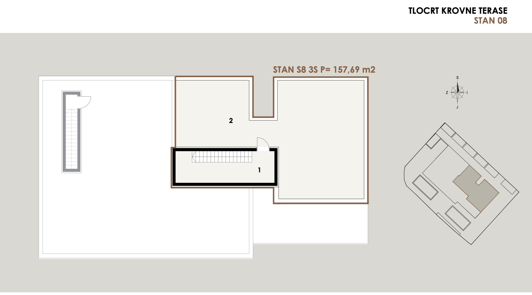 Chorvátsko-Apartmán s výhľadom na more, 50m od mora, 3x spálňa, Privlaka