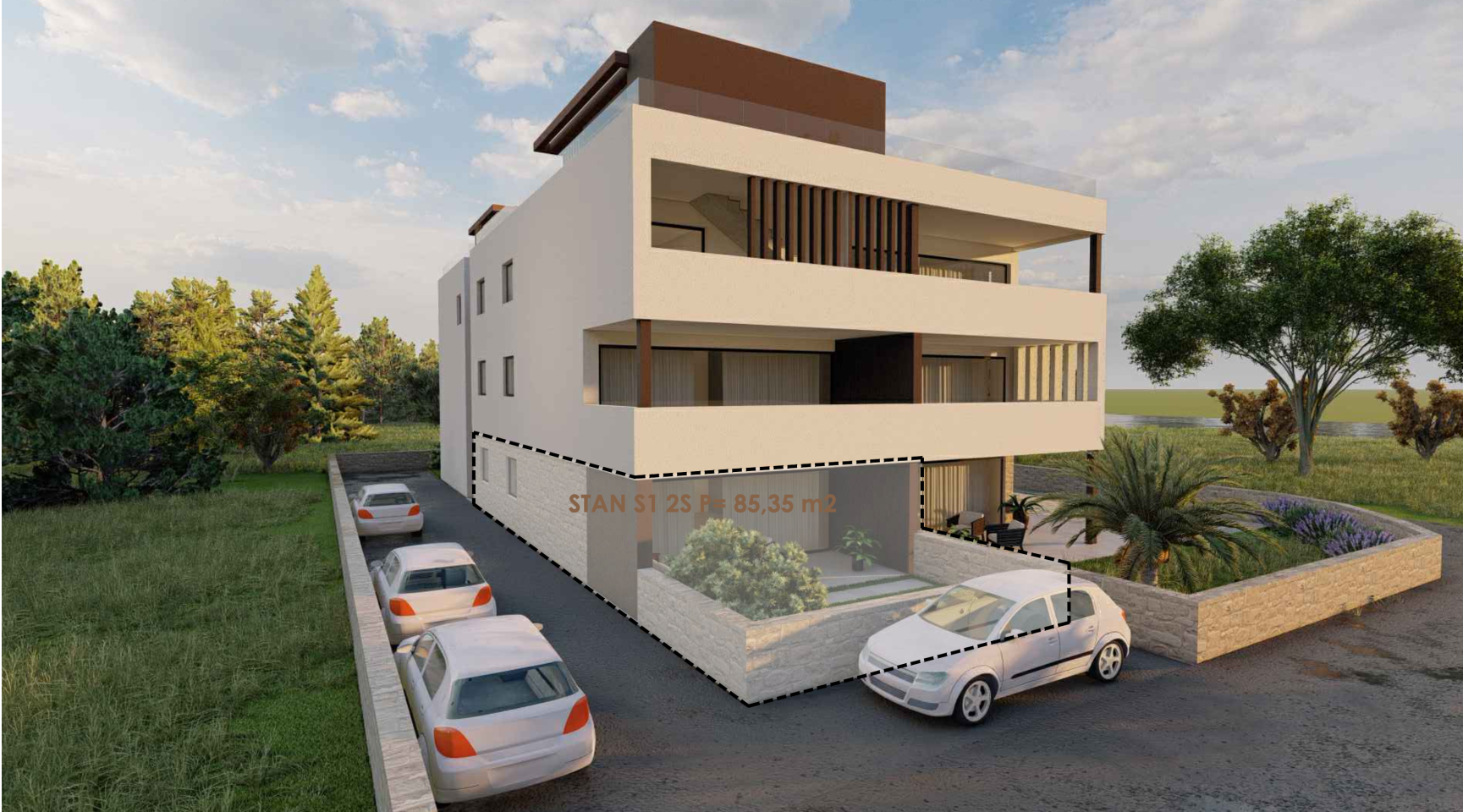 Chorvátsko -Novostavba- Apartmán so záhradou len 50 od mora - Privlaka