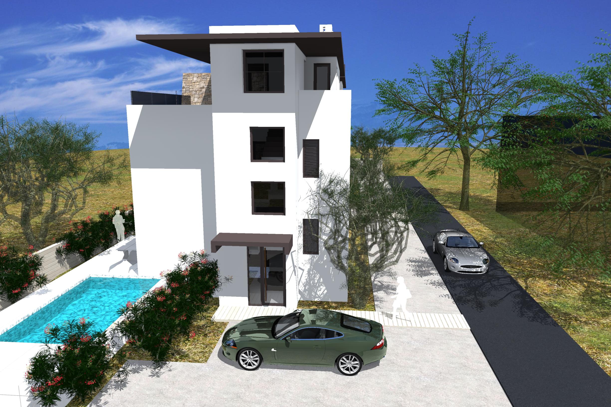 Novostavba dom s bazénom a výhľadom na more  Chorvátsko -  Vrsi