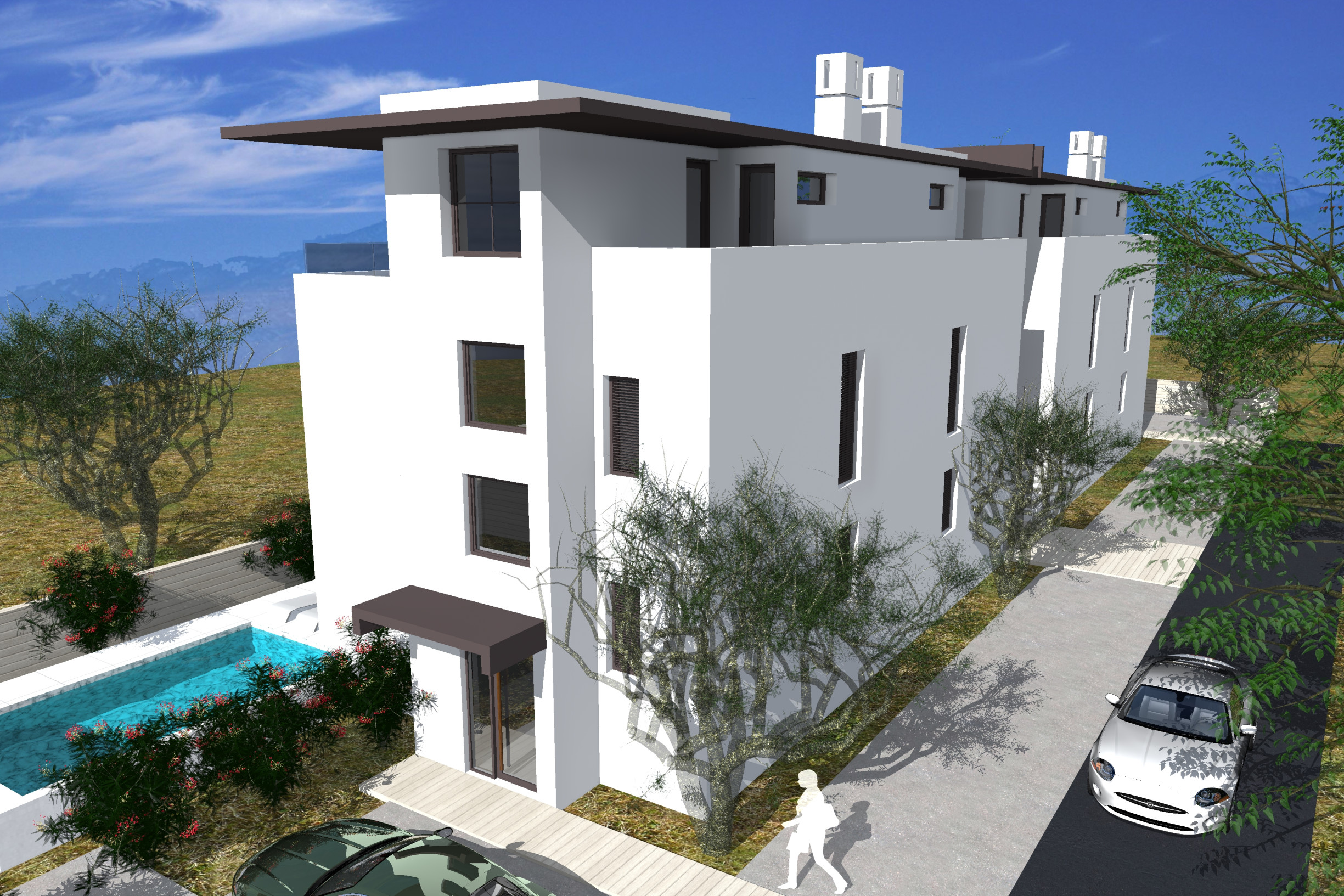 Novostavba dom s bazénom a výhľadom na more  Chorvátsko -  Vrsi