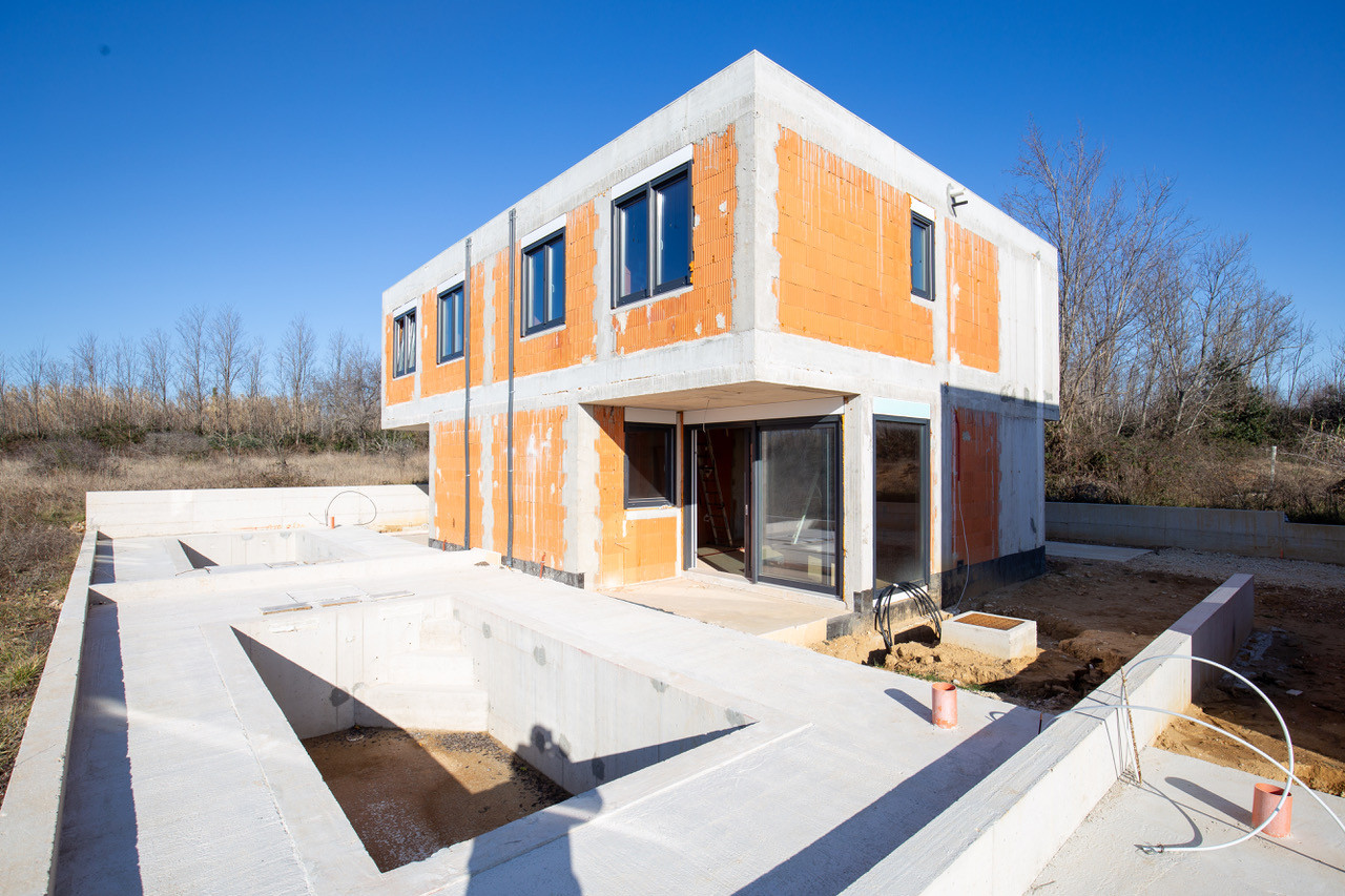 Chorvátsko, Privlaka -Len u nás v ponuke na predaj dom s bazénom-novostavba,200 m od mora