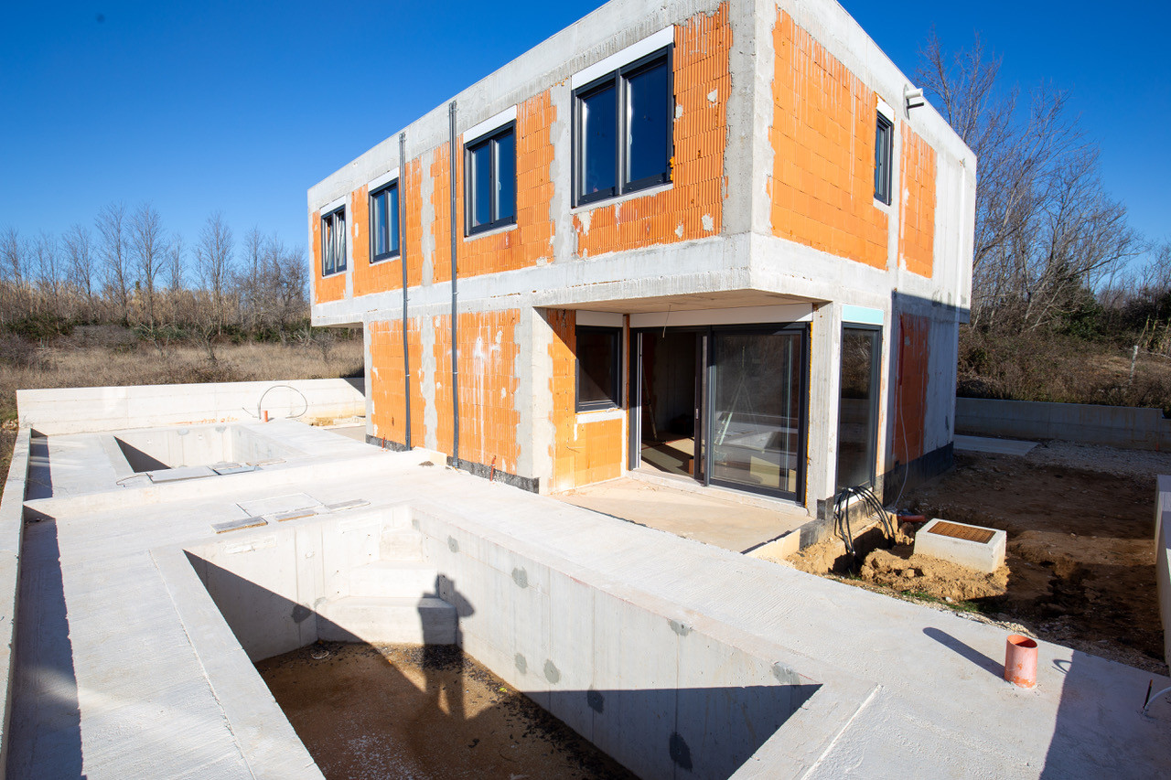 Chorvátsko, Privlaka -Len u nás v ponuke na predaj dom s bazénom-novostavba,200 m od mora