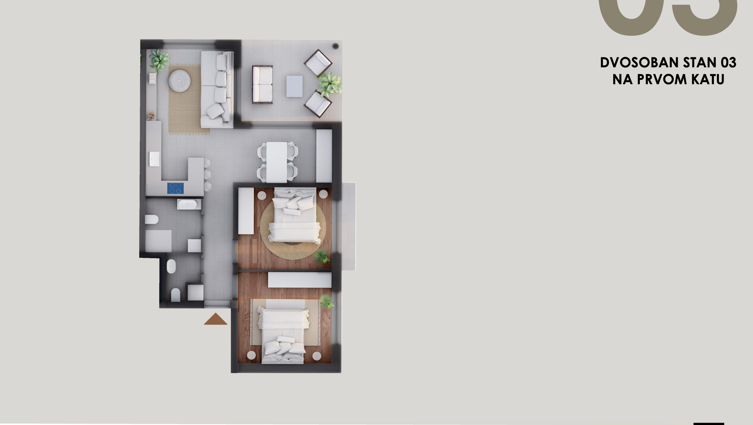 Chorvátsko - Novostavba apartmánu s výťahom len 100m od mora