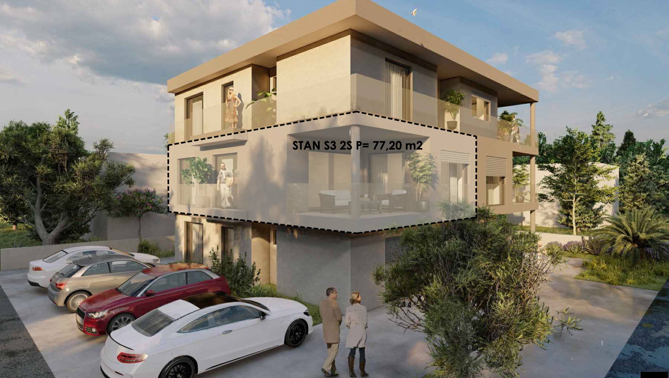 Chorvátsko - Štvorizbový apartmán s výťahom len 100m od mora - Vir - Juh