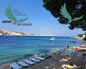 Predaj apartmán so záhradou, blízko pieskovej pláže, Chorvátsko - Pag