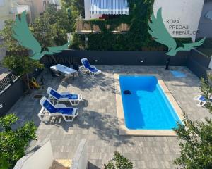 Dom s bazénom a garážou len 70m od mora v Chorvátsku na ostrove Vir - Prezida