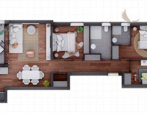 Novostavba strešného apartmánu vo výbornej lokalite 70 metrov od mora Sukošan-Chorvátsko