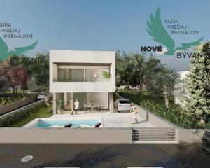 Novostavba domu s výhľadom na more a bazénom v Chorvátsku v Privlake