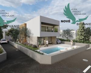 Novostavba domu s výhľadom na more a bazénom v Chorvátsku v Privlake