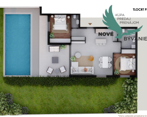 Chorvátako- Apartmán s bazénom a záhradou, 50m od mora- Privlaka