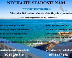 Chorvátsko- Apartmán blízko mora výhodná investícia