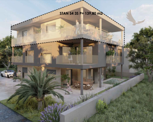 Chorvátsko - Novostavba apartmánu s výťahom len 100m od mora