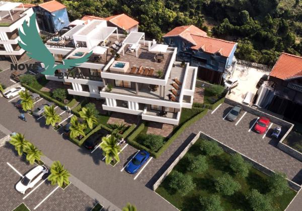 Novostavba apartmánu len 150m od mora s výhľadom na more vo vyhľadávanej lokalite v Chorvátsku v Zatone