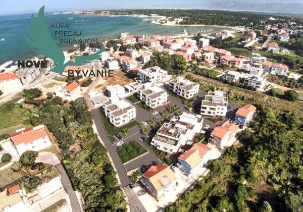Novostavba apartmánu len 150m od mora s výhľadom na more vo vyhľadávanej lokalite v Chorvátsku v Zatone