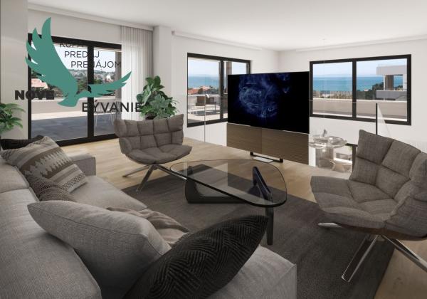 Novostavba apartmánu len 150m od mora s výhľadom na more vo vyhľadávanej lokalite v Chorvátsku v Zatone
