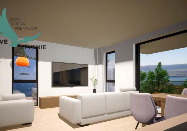 Luxusná novostavba v Chorvátsku na výbornom mieste s výhľadom na more na ostrove Pag- Povljana