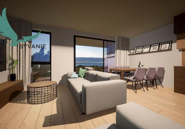 Luxusná novostavba v Chorvátsku na výbornom mieste s výhľadom na more na ostrove Pag- Povljana