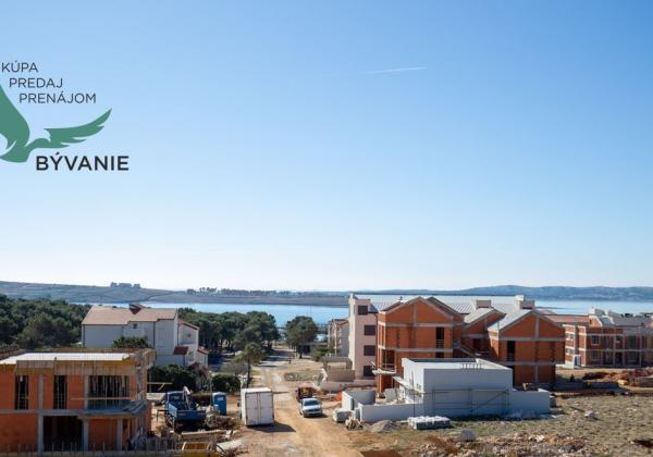 Luxusná novostavba v Chorvátsku na výbornom mieste s výhľadom na more na ostrove Pag- Povljana