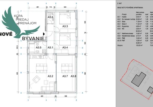 Na predaj novostavba apartmánu s výhľadom na more v Chorvátsku - Pag - Novalja