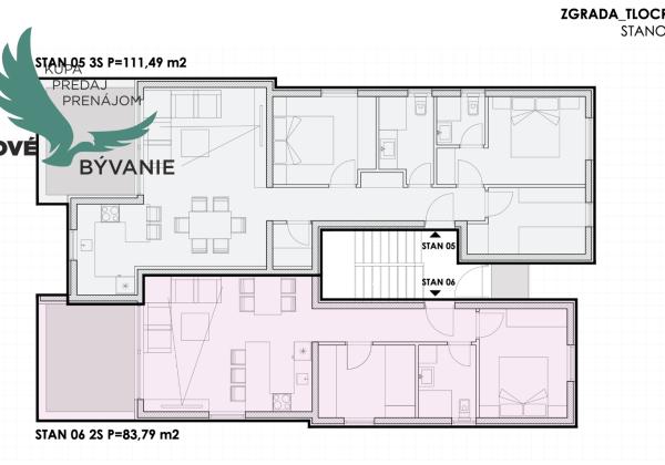 Novostavba strešného apartmánu vo výbornej lokalite 70 metrov od mora Sukošan-Chorvátsko