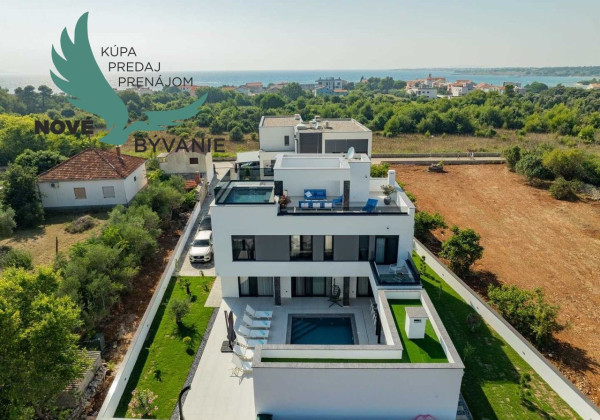 Na predaj luxusná vila s bazénom, výhľadom na more , kompletne zariadená - Zaton - Chorvátsko
