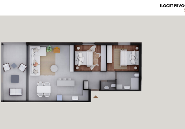 Chorvátsko- Novostavba apartmán 50m od mora s výhľadom na more- Privlaka