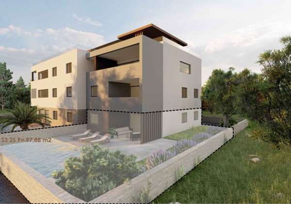 Chorvátako- Apartmán s bazénom a záhradou, 50m od mora- Privlaka