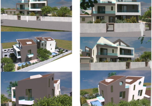 Chorvátsko - Novostavba domov len 100m od pláže Jadro