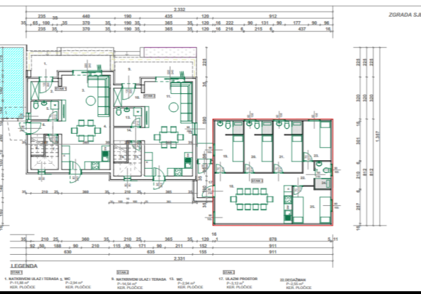Chorvátsko - Novostavba domov len 100m od pláže Jadro