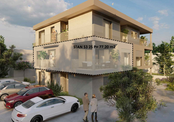 Chorvátsko - Novostavba apartmánu s výťahom len 100m od mora