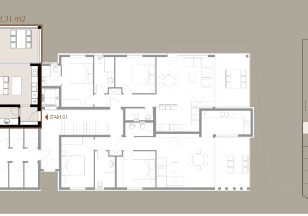 Chorvátsko - Novostavba apartmánov len 50m od mora a pieskovej pláže v Privlake