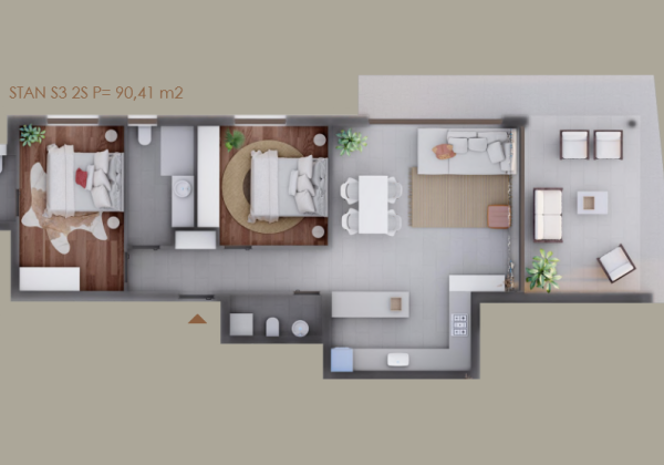 Chorvátsko - Novostavba apartmánu 3x spálňa len 50m od mora a pieskovej pláže v Privlake