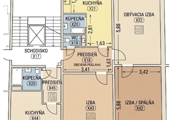 DOMOV, KDE DÝCHA DREVO: PRIESTRANNÝ 2-IZBOVÝ BYT (64 m²) – UL. RÁZUSOVA