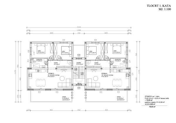 Chorvátsko - Sukošan Novostavba apartmánu len 250m od mora