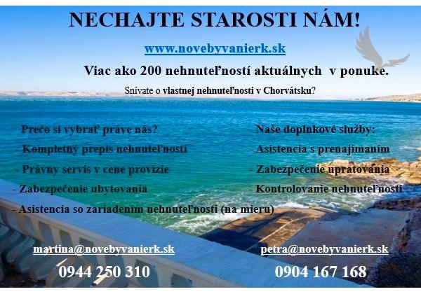 Chorvátsko, Privlaka - Novostavba trojizbového apartmánu s výhľadom  na more!