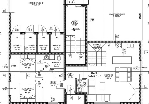Chorvátsko - Novostavba 4 -izbového apartmánu v Petrčane