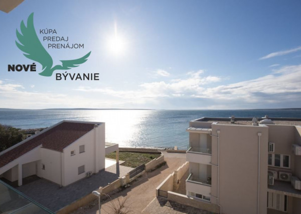 Luxusný apartmán s výhľadom na more len 30m od mora so 4x spálňou v Chorvátsku