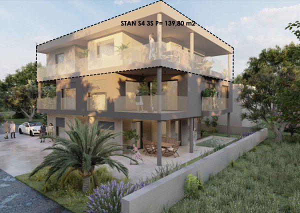 Chorvátsko - Štvorizbový apartmán s výťahom len 100m od mora - Vir - Juh